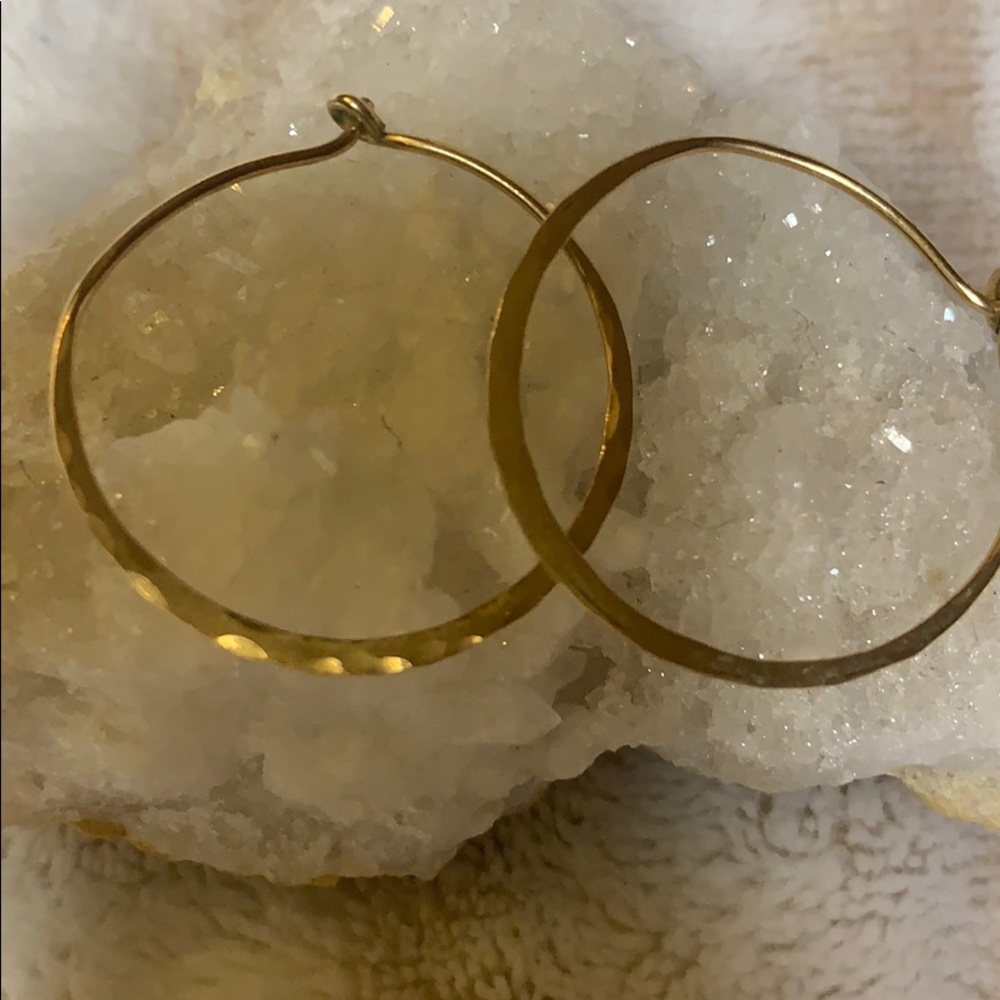 Gold plated hoops